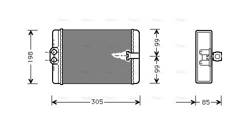 Heat Exchanger, interior heating (MSA6250)