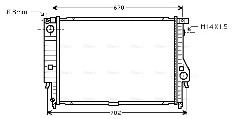 Radiator, engine cooling (BW2128)