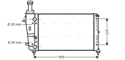 Radiator, engine cooling (LC2066)