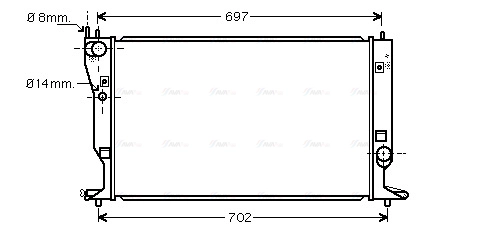 Radiator, engine cooling (TO2399)