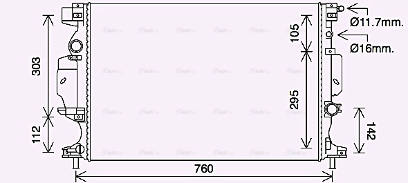 Radiator, engine cooling (FD2642)