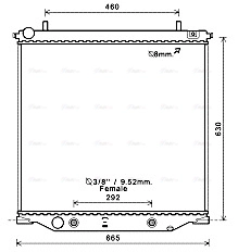 Radiator, engine cooling (CT2059)