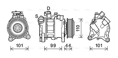 Compressor, air conditioning (BWAK498)