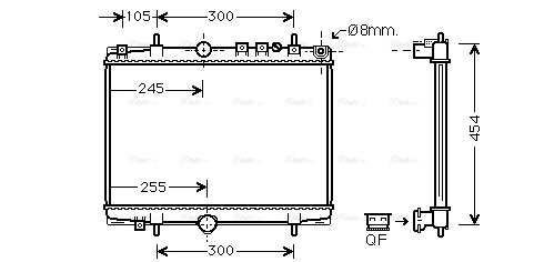 Radiator, engine cooling (PE2234)