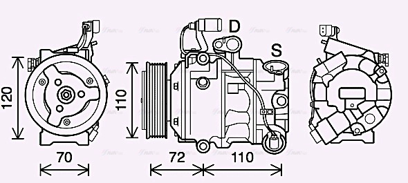 Compressor, air conditioning (SAK025)