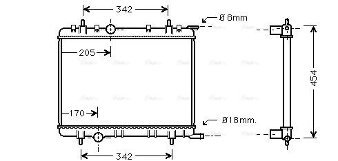 Radiator, engine cooling (PEA2221)