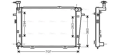 Radiator, engine cooling (HY2210)