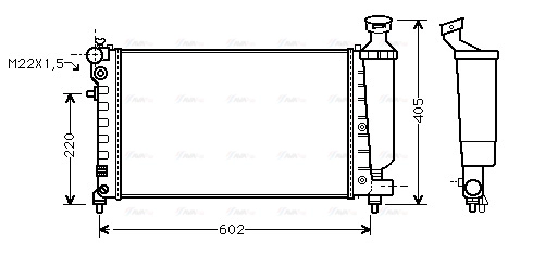 Radiator, engine cooling (CNA2119)
