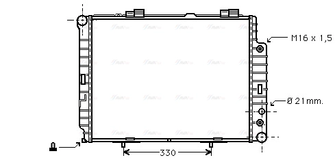 Radiator, engine cooling (MSA2283)