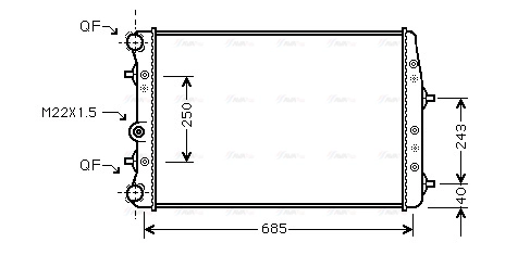Radiator, engine cooling (SAA2010)