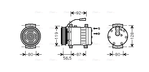 Compressor, air conditioning (REAK071)