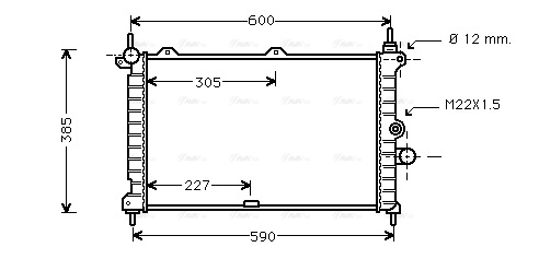 Radiator, engine cooling (OL2266)