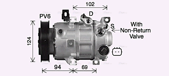 Compressor, air conditioning (KAK326)