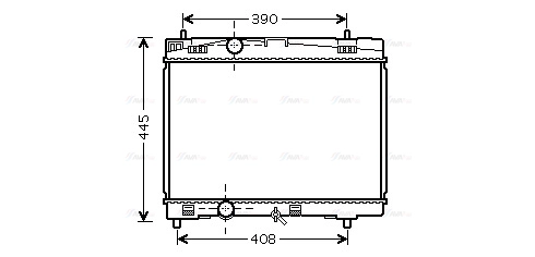 Radiator, engine cooling (TOA2357)