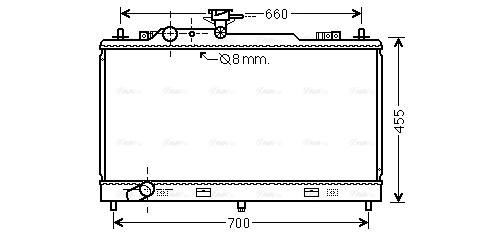Radiator, engine cooling (MZ2222)