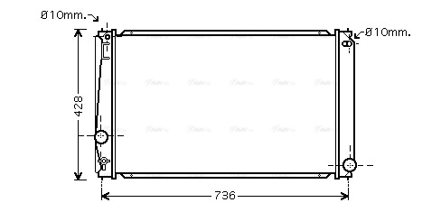 Radiator, engine cooling (TO2419)