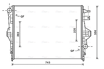 Radiator, engine cooling (VNA2316)