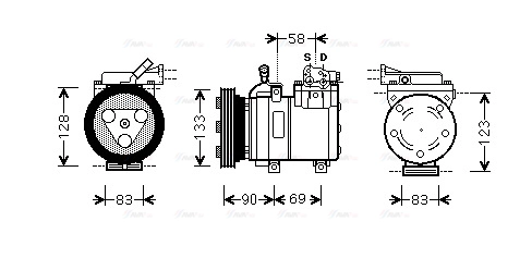 Compressor, air conditioning (HYK250)