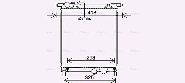 Radiator, engine cooling (VN2407)