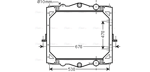 Radiator, engine cooling (DF2040)