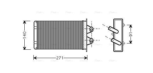 Heat Exchanger, interior heating (FTA6186)