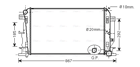 Radiator, engine cooling (MS2402)