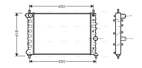 Radiator, engine cooling (LCA2078)