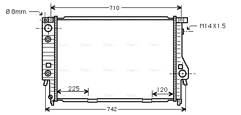 Radiator, engine cooling (BW2145)