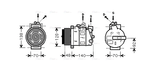 Compressor, air conditioning (MSAK393)