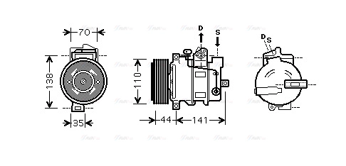 Compressor, air conditioning (MSK401)