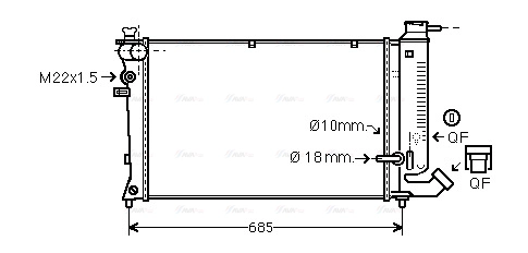 Radiator, engine cooling (CNA2111)