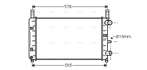 Radiator, engine cooling (FD2117)