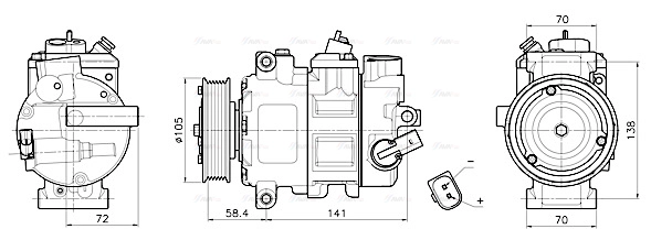 Compressor, air conditioning (VNAK447)