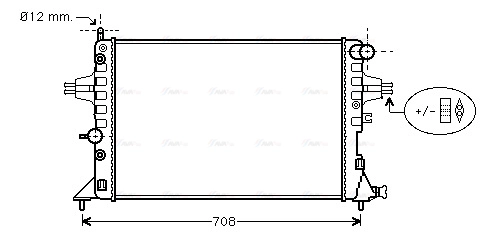 Radiator, engine cooling (OLA2254)