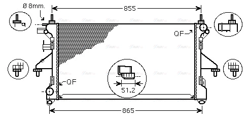 Radiator, engine cooling (PEA2308)