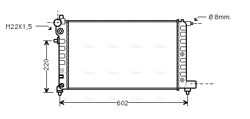 Radiator, engine cooling (PE2004)