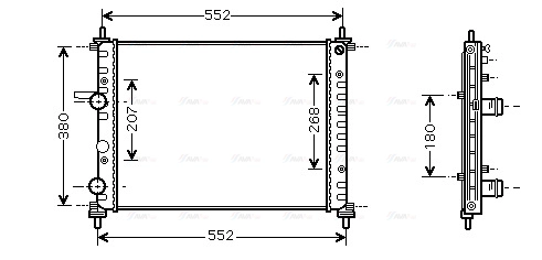 Radiator, engine cooling (FT2317)