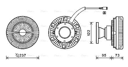 Clutch, radiator fan (SCC039)