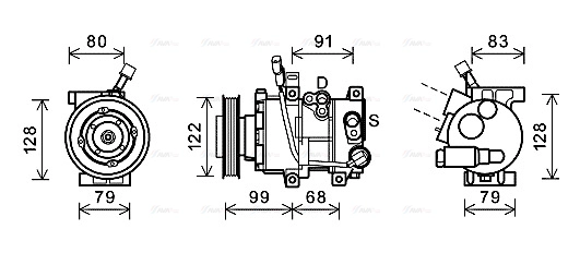 Compressor, air conditioning (HYK297)