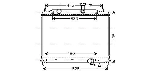 Radiator, engine cooling (KA2079)