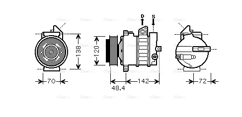 Compressor, air conditioning (MSK437)