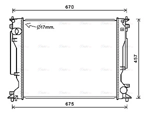 Radiator, engine cooling (TO2717)