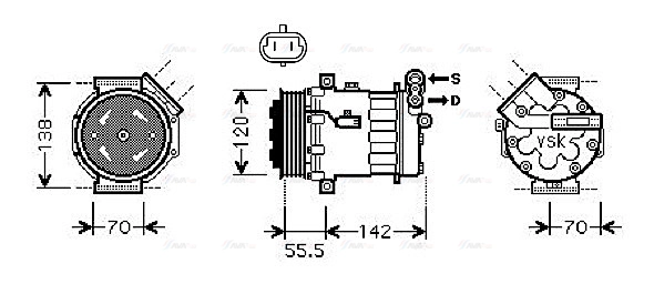 Compressor, air conditioning (OLK586)