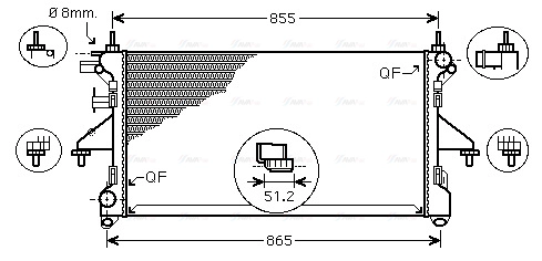 Radiator, engine cooling (PE2310)