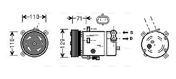 Compressor, air conditioning (OLAK276)