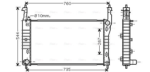 Radiator, engine cooling (OLA2432)