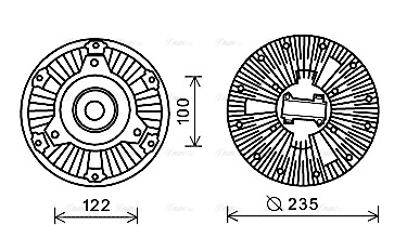 Clutch, radiator fan (MEC265)