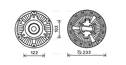 Clutch, radiator fan (MEC253)