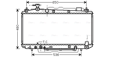 Radiator, engine cooling (TO2301)