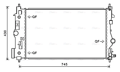 Radiator, engine cooling (OL2547)